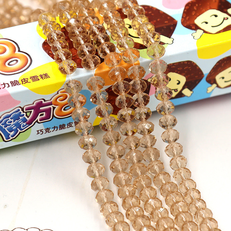 Faceted Lampwork Glass Rondelle Beads - Loose Round Crystal Glass Beads for Jewelry Making - Image 12