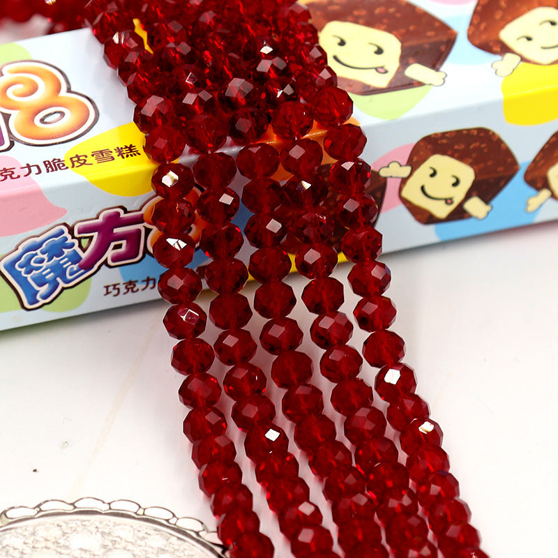 Faceted Lampwork Glass Rondelle Beads - Loose Round Crystal Glass Beads for Jewelry Making - Image 14