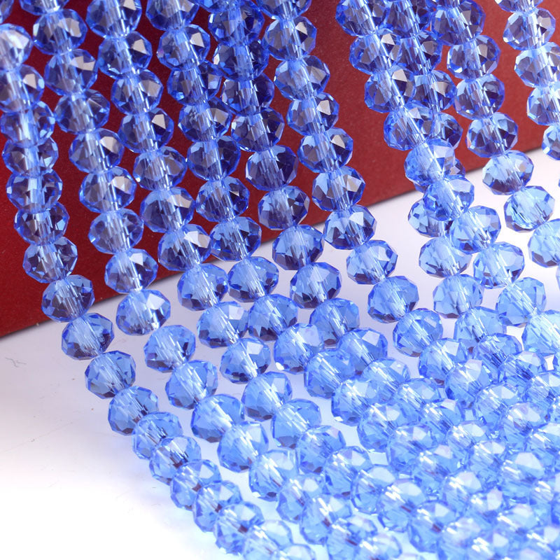 Glass Facetted Beads Lampwork Loose Round Glass Crystal Glass Rondelle Loose Beads - Image 4