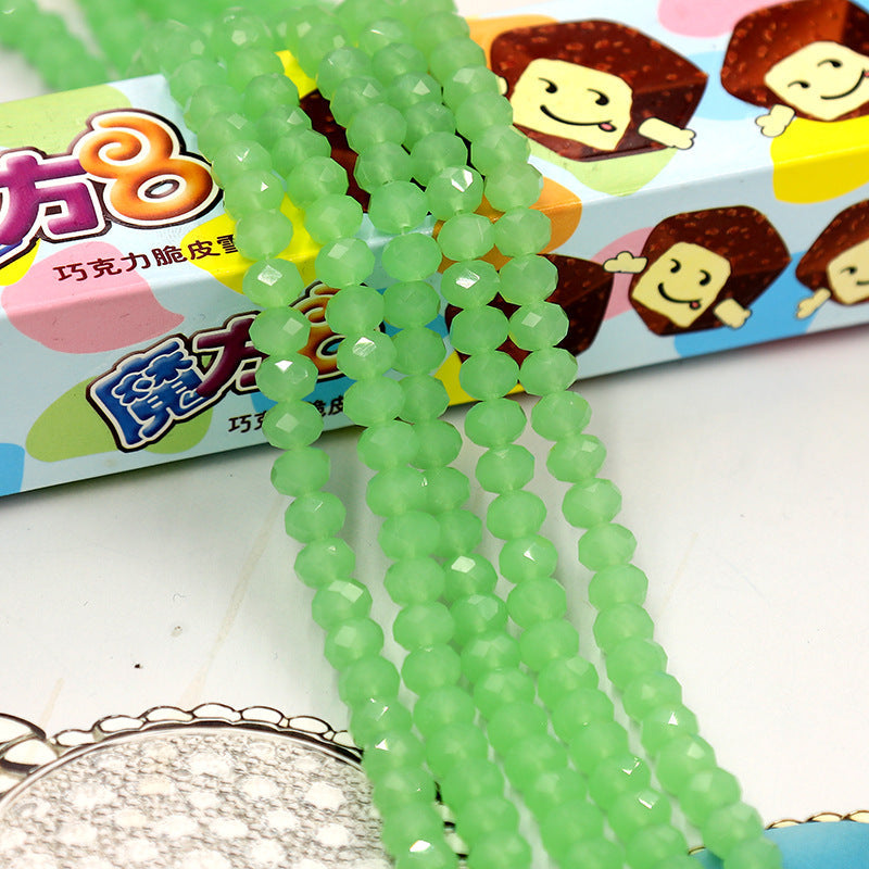 Faceted Lampwork Glass Rondelle Beads - Loose Round Crystal Glass Beads for Jewelry Making - Image 17