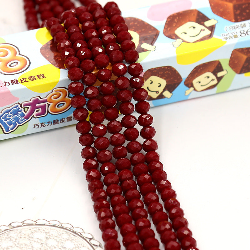 Faceted Lampwork Glass Rondelle Beads - Loose Round Crystal Glass Beads for Jewelry Making - Image 20