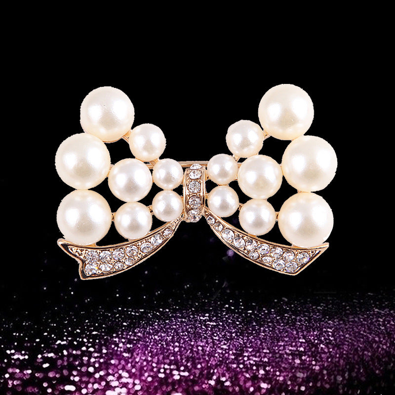 Korea style full pearl swan rhinestone flower brooch pin -women's fashion accessories - Image 8