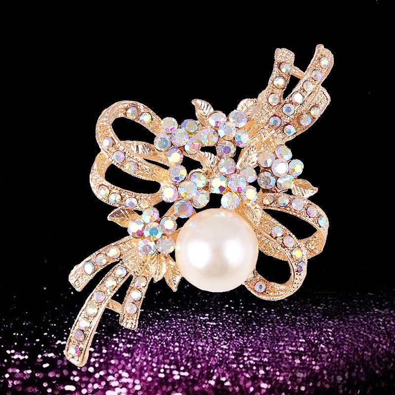 Korea style full pearl swan rhinestone flower brooch pin -women's fashion accessories - Image 16