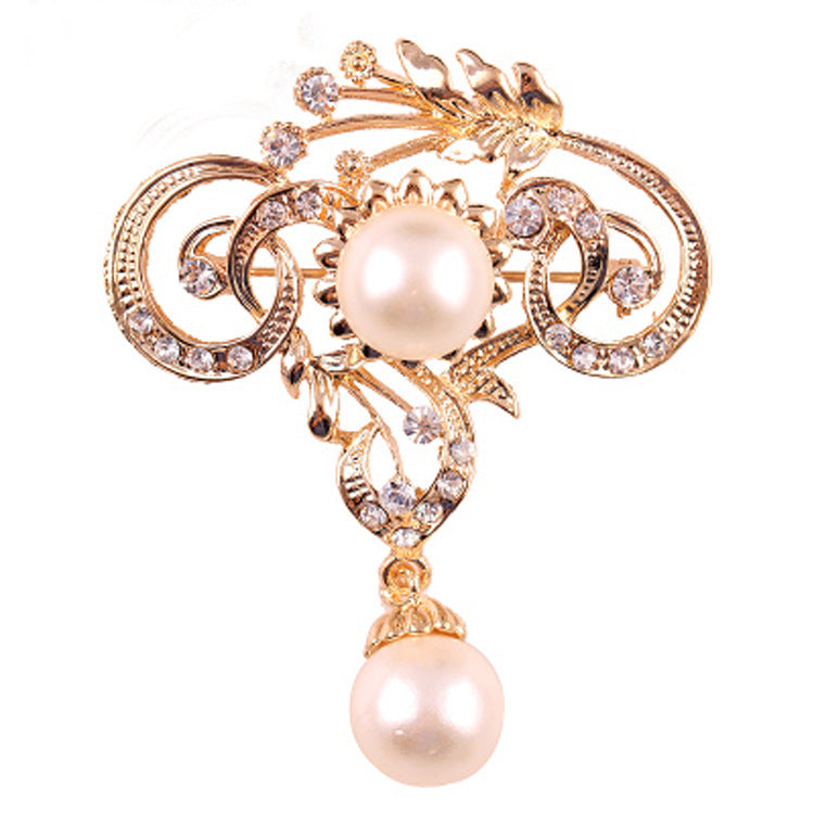 Korea style full pearl swan rhinestone flower brooch pin -women's fashion accessories - Image 22