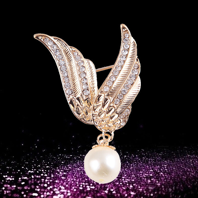 Korea style full pearl swan rhinestone flower brooch pin -women's fashion accessories - Image 12