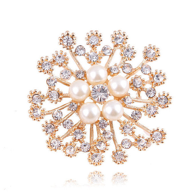 Korea style full pearl swan rhinestone flower brooch pin -women's fashion accessories - Image 7
