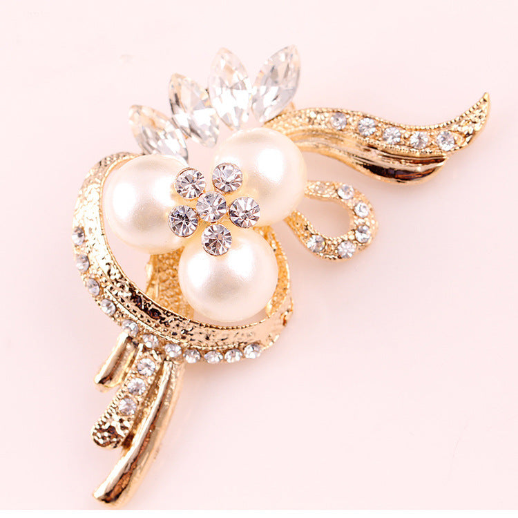 Korea style full pearl swan rhinestone flower brooch pin -women's fashion accessories - Image 27