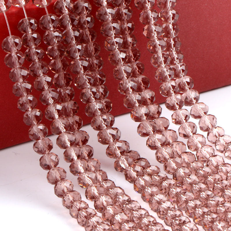 Glass Facetted Beads Lampwork Loose Round Glass Crystal Glass Rondelle Loose Beads - Image 7