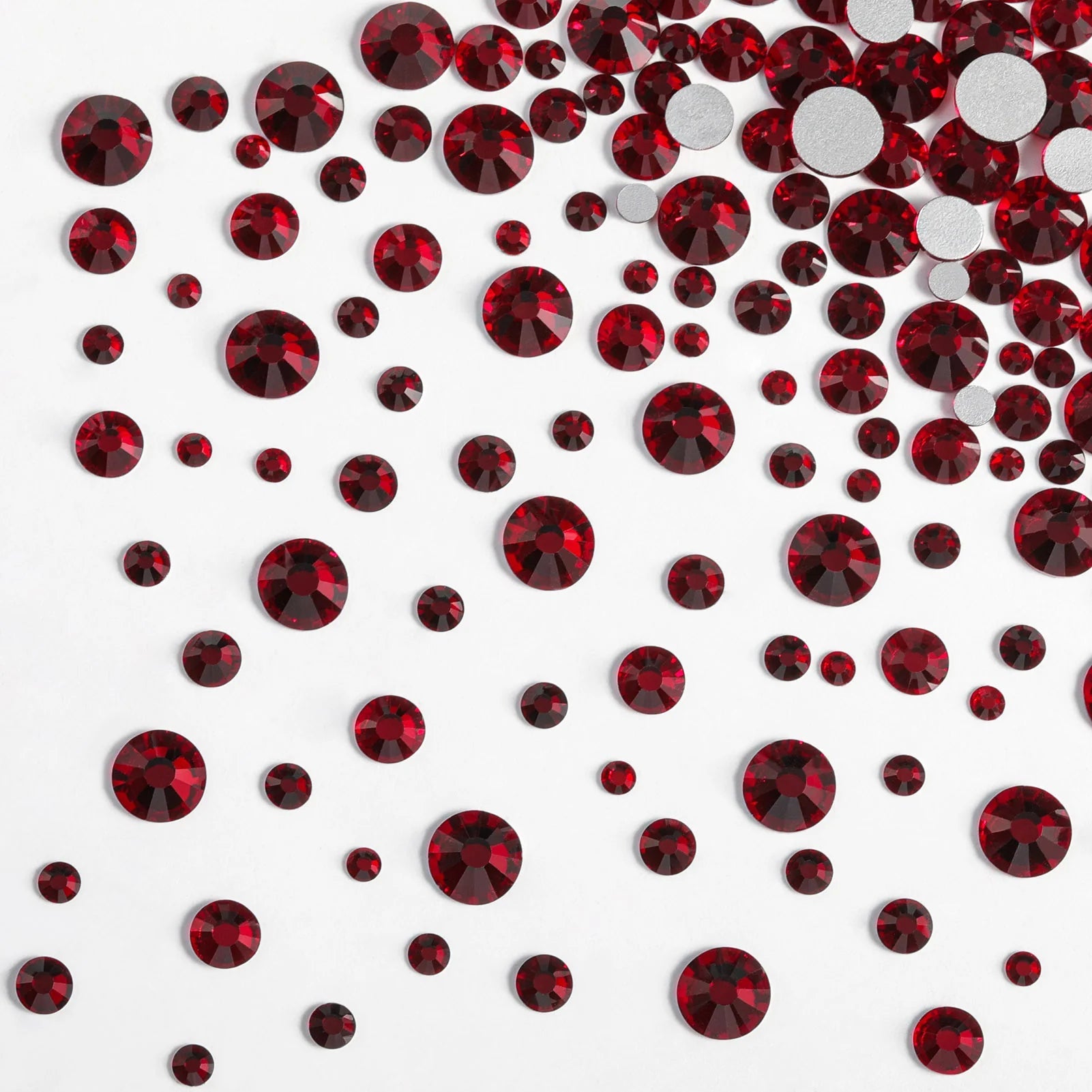 Rhinestones for Makeup,8 sizes 2500pcs Flatback Rhinestones Face Gems for Nails Crafts with Tweezers and Wax Pencil- Dark Siam - Image 5