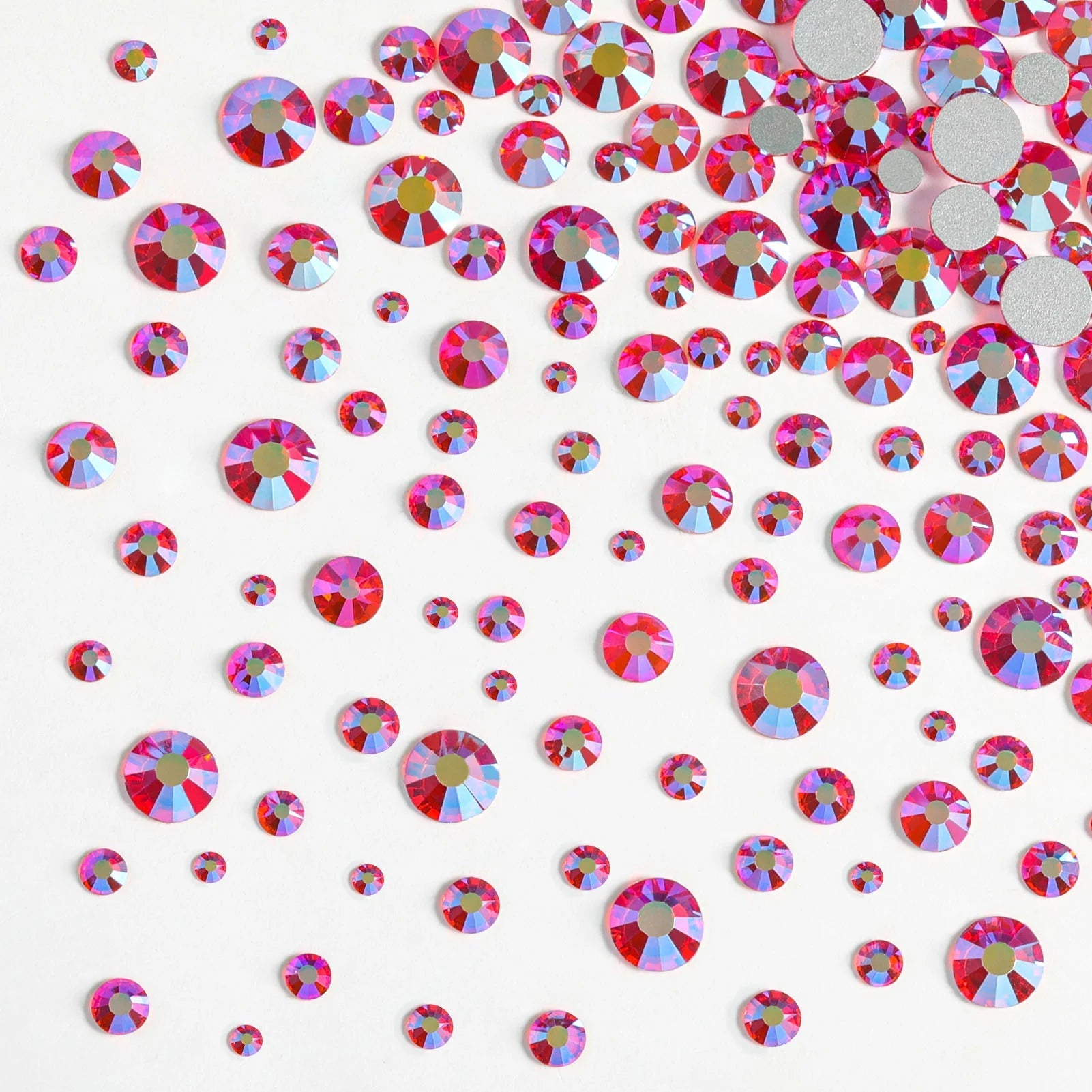 Rhinestones for Makeup,8 sizes 2500pcs Flatback Rhinestones Face Gems for Nails Crafts with Tweezers and Wax Pencil- Hyacinth AB - Image 5