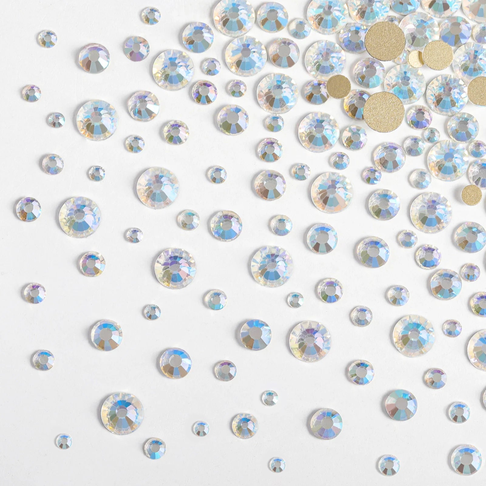 Rhinestones for Makeup,8 sizes 2500pcs Flatback Rhinestones Face Gems for Nails Crafts with Tweezers and Wax Pencil- Blue Moonlight - Image 5