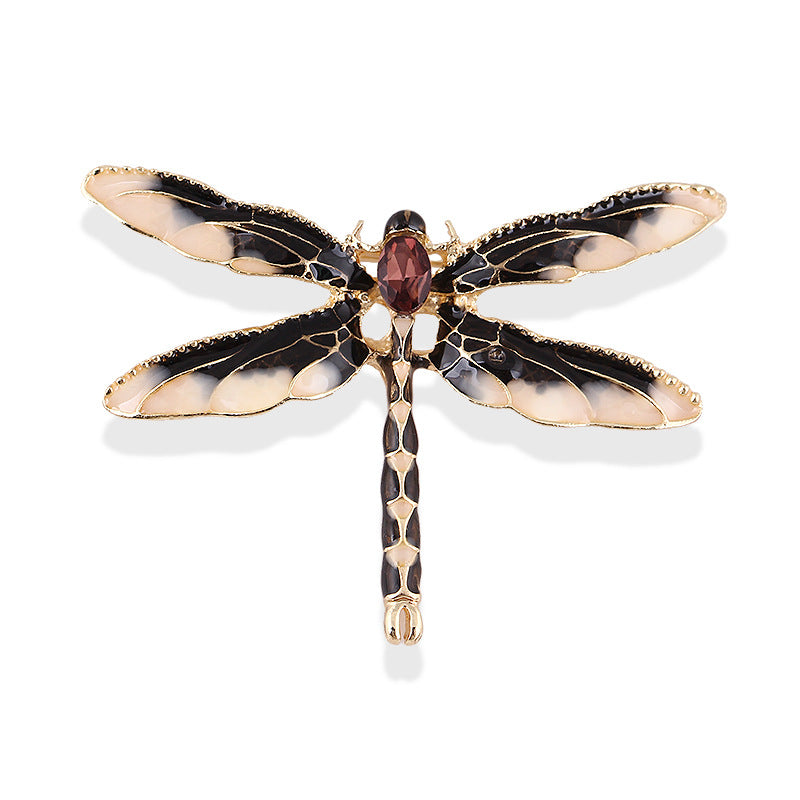 Korean Original Handmade Rhinestone Alloy Dragonfly Brooch - Enamel Crystal Insect Pin, Unisex Fashion Lapel Accessory - Image 8