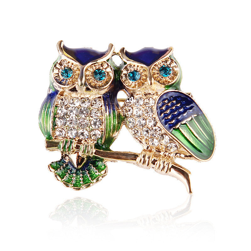 Quirky Twin Owl Brooch Pin - Creative Cartoon Kawaii Animal Jewelry, J-Korea Style Statement Accessory - Image 6