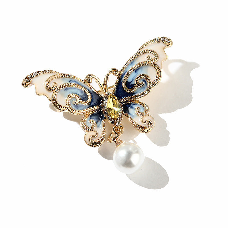 Korean Style Fashionable Cartoon Simple Enamel Alloy Cloud & Butterfly Brooch Pin for Women's Clothing Accessories - Image 6