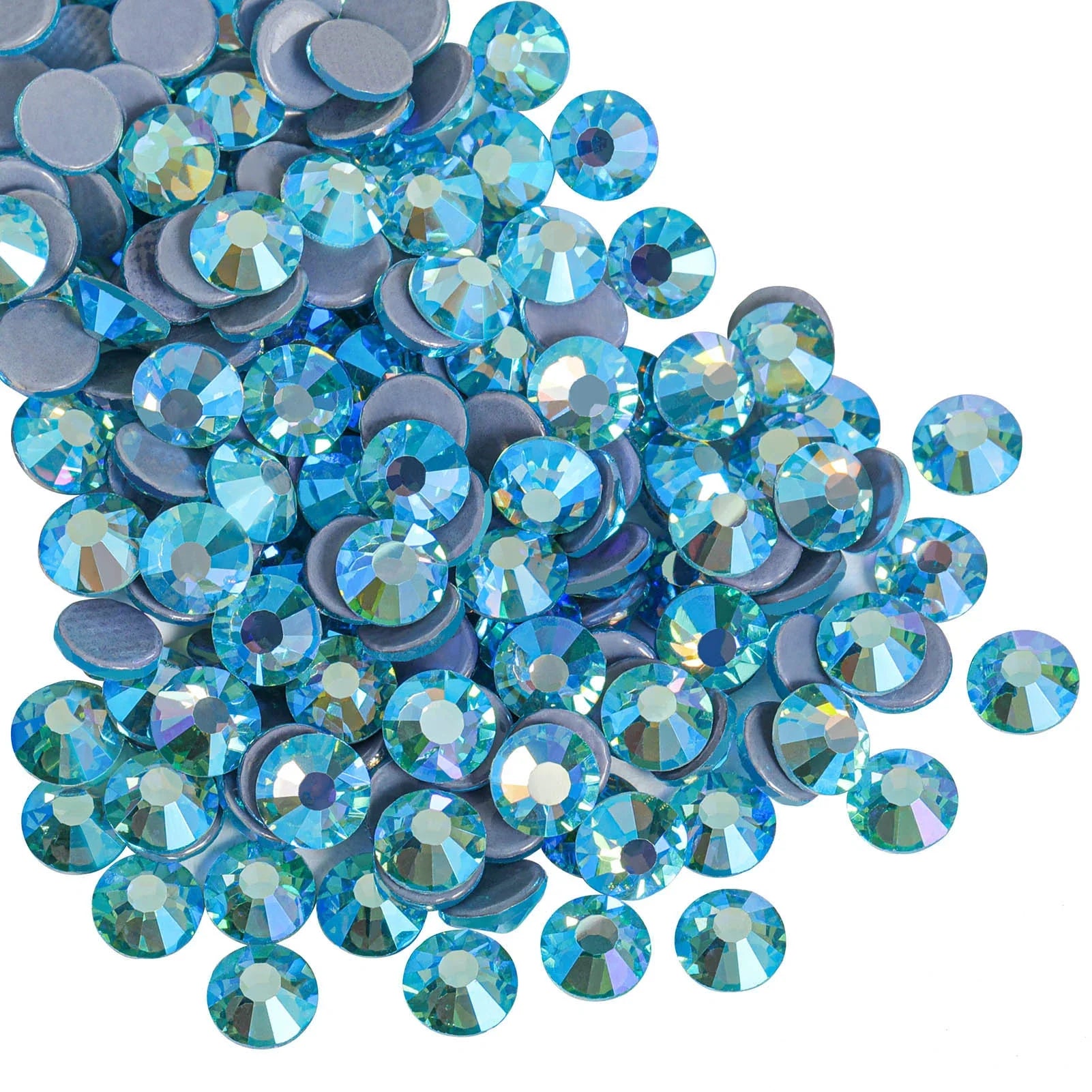 Hotfix Rhinestones, Crystal Rhinestones for Crafts Clothes DIY Decoration- Aquamarine AB - Image 2