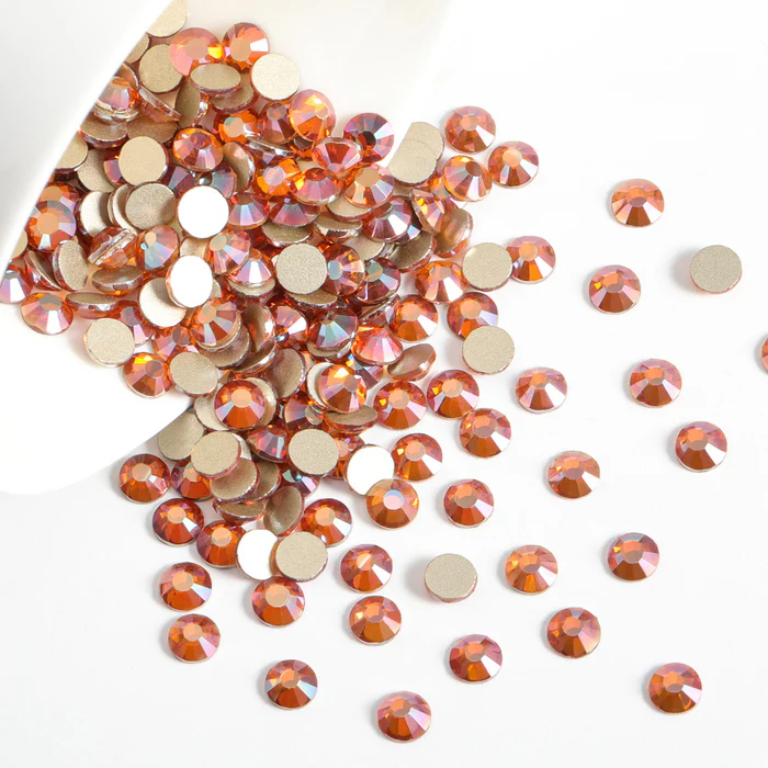 Flatback Rhinestones Bulk, Rhinestones for Nails Crafts Clothes DIY Decoration, Amber - Image 2