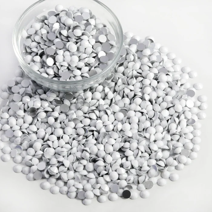 Flatback Rhinestones Bulk, Rhinestones for Nails Crafts Clothes DIY Decoration, Chalk White - Image 7