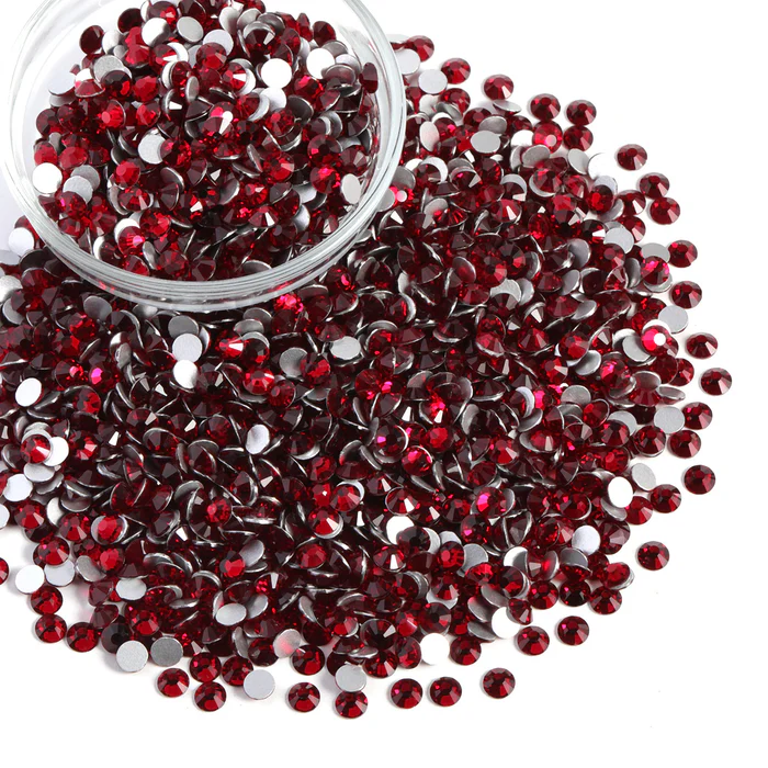Flatback Rhinestones Bulk, Rhinestones for Nails Crafts Clothes DIY Decoration, Dark Siam - Image 3
