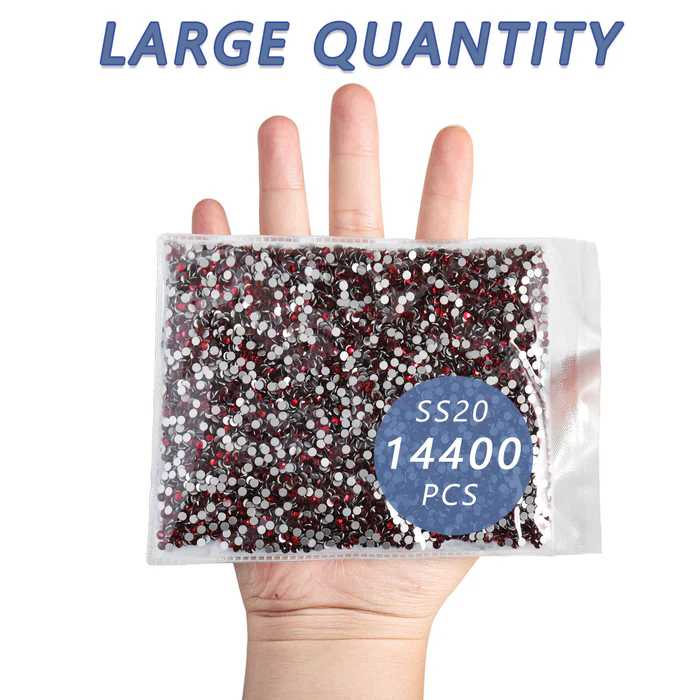 Flatback Rhinestones Bulk, Rhinestones for Nails Crafts Clothes DIY Decoration, Dark Siam - Image 7