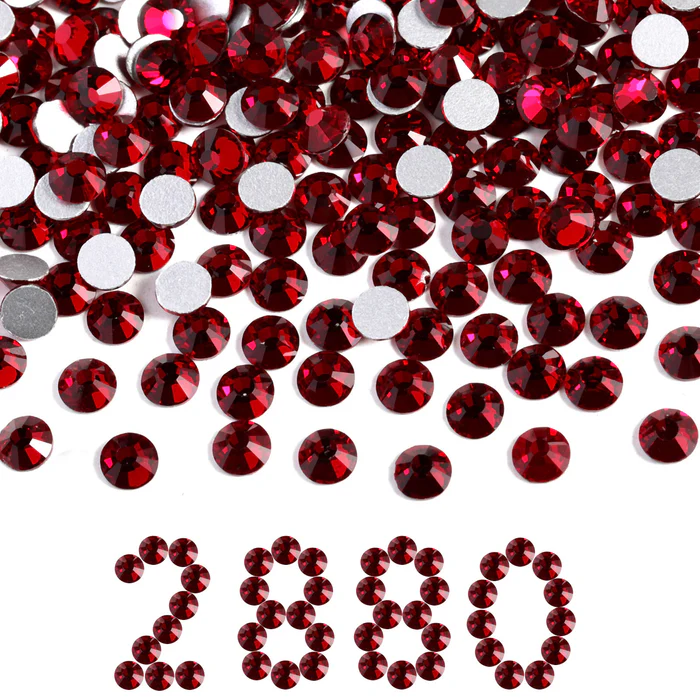 Flatback Rhinestones Bulk, Rhinestones for Nails Crafts Clothes DIY Decoration, Dark Siam - Image 2