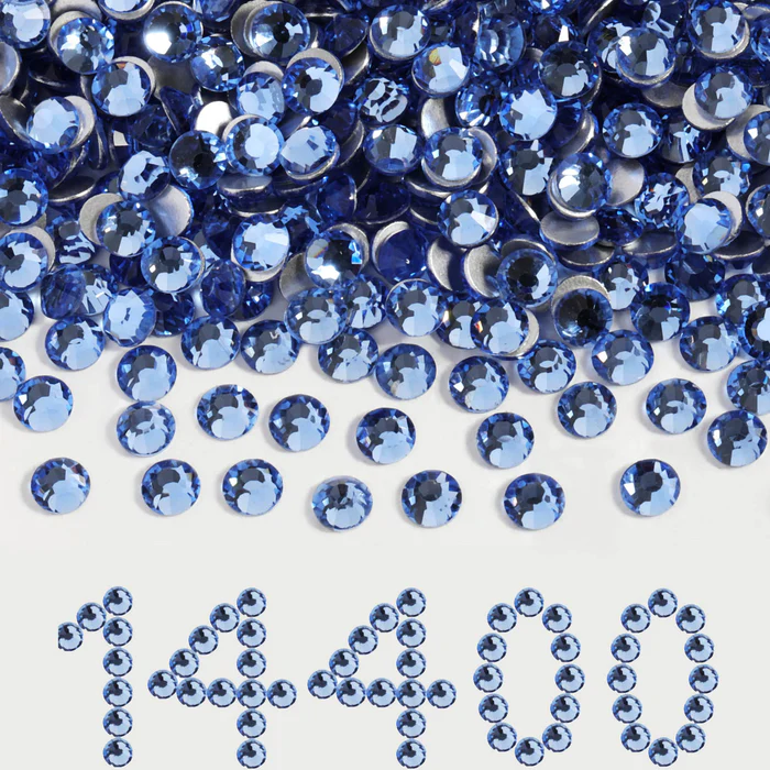 Flatback Rhinestones Bulk, Rhinestones for Nails Crafts Clothes DIY Decoration, Light Blue - Image 8