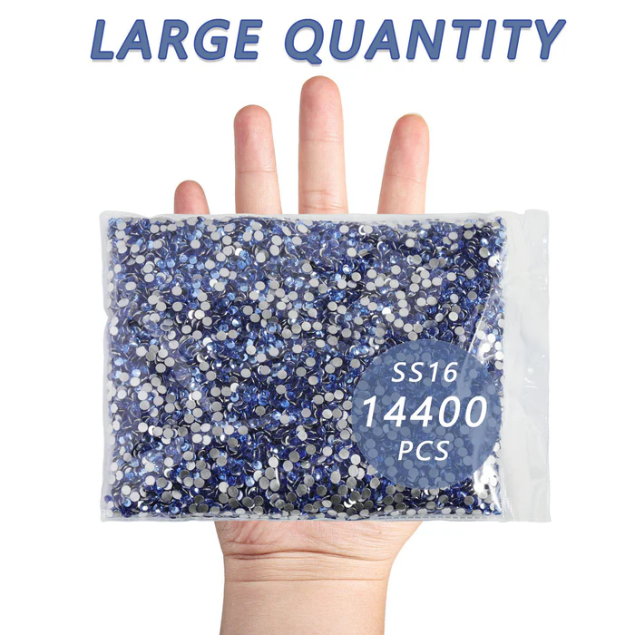 Flatback Rhinestones Bulk, Rhinestones for Nails Crafts Clothes DIY Decoration, Light Blue - Image 5