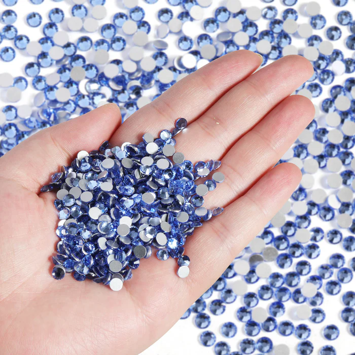 Flatback Rhinestones Bulk, Rhinestones for Nails Crafts Clothes DIY Decoration, Light Blue - Image 2