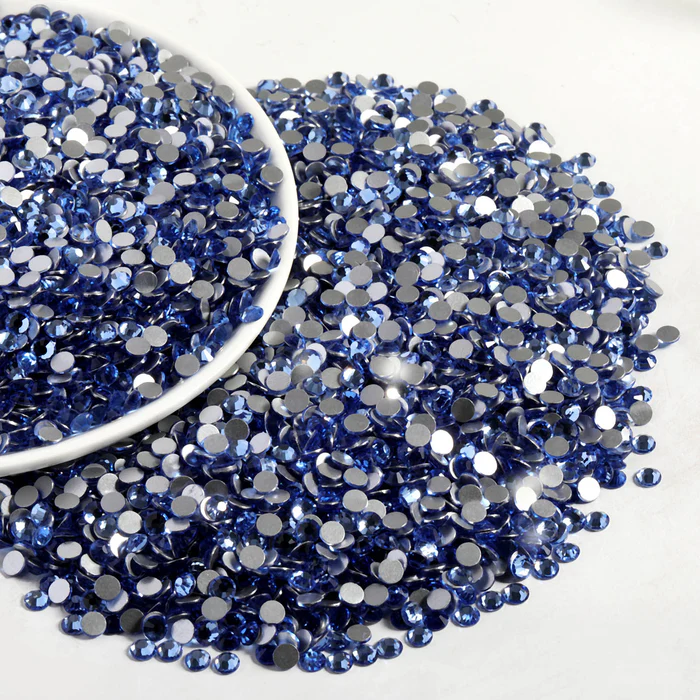 Flatback Rhinestones Bulk, Rhinestones for Nails Crafts Clothes DIY Decoration, Light Blue - Image 3