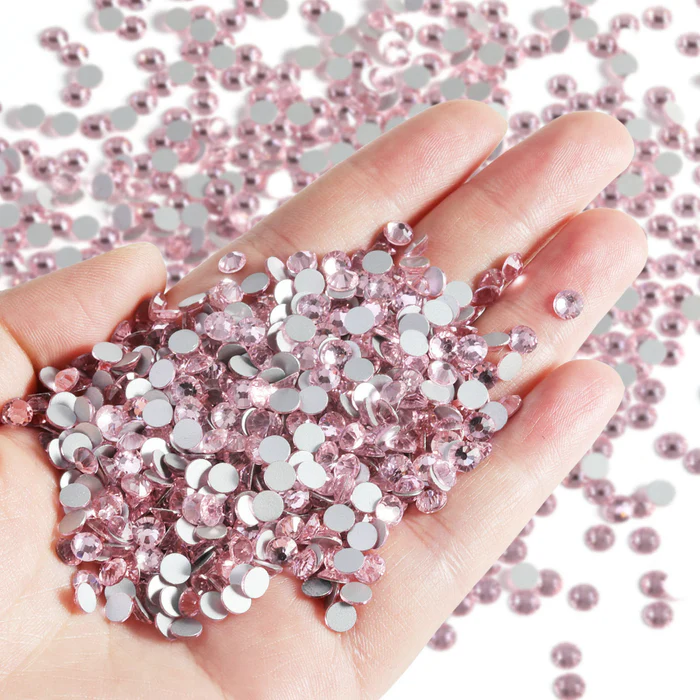 Flatback Rhinestones Bulk, Rhinestones for Nails Crafts Clothes DIY Decoration,Light Pink - Image 8