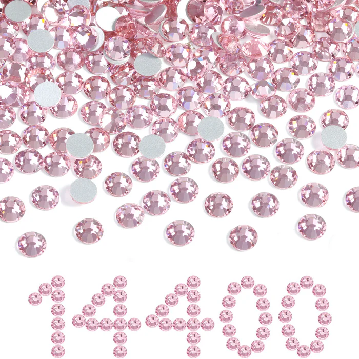 Flatback Rhinestones Bulk, Rhinestones for Nails Crafts Clothes DIY Decoration,Light Pink - Image 5