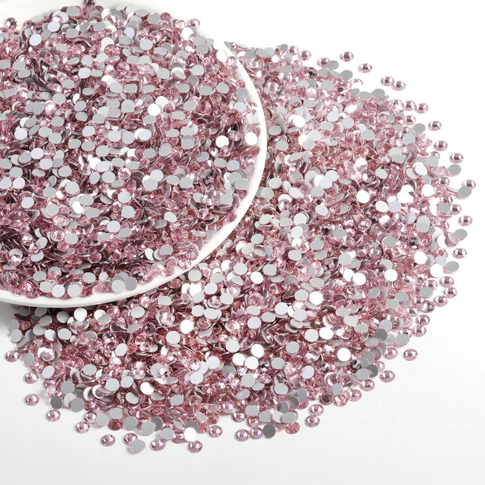 Flatback Rhinestones Bulk, Rhinestones for Nails Crafts Clothes DIY Decoration,Light Pink - Image 3