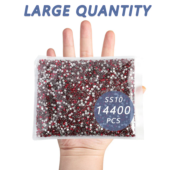 Flatback Rhinestones Bulk, Rhinestones for Nails Crafts Clothes DIY Decoration, Siam - Image 2