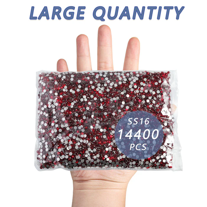 Flatback Rhinestones Bulk, Rhinestones for Nails Crafts Clothes DIY Decoration, Siam - Image 3