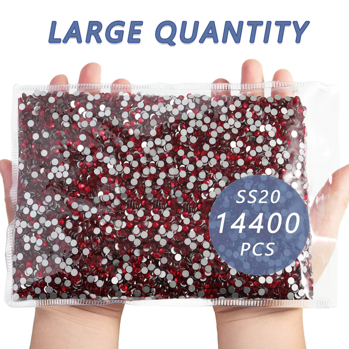 Flatback Rhinestones Bulk, Rhinestones for Nails Crafts Clothes DIY Decoration, Siam - Image 4