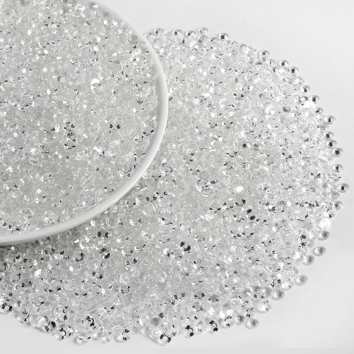 Flatback Rhinestones Bulk, Rhinestones for Nails Crafts Clothes DIY Decoration, Transparent - Image 3