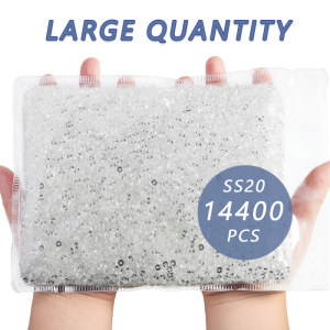 Flatback Rhinestones Bulk, Rhinestones for Nails Crafts Clothes DIY Decoration, Transparent
