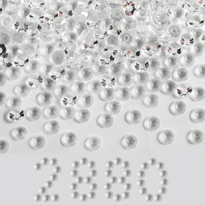Flatback Rhinestones Bulk, Rhinestones for Nails Crafts Clothes DIY Decoration, Transparent - Image 2