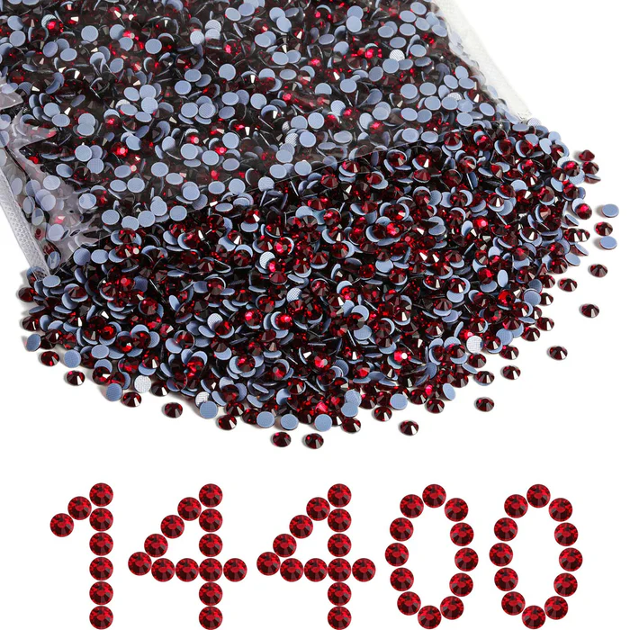 Hotfix Rhinestones Bulk, Hot Fix Rhinestones for Crafts Clothes DIY Decoration, Dark Siam