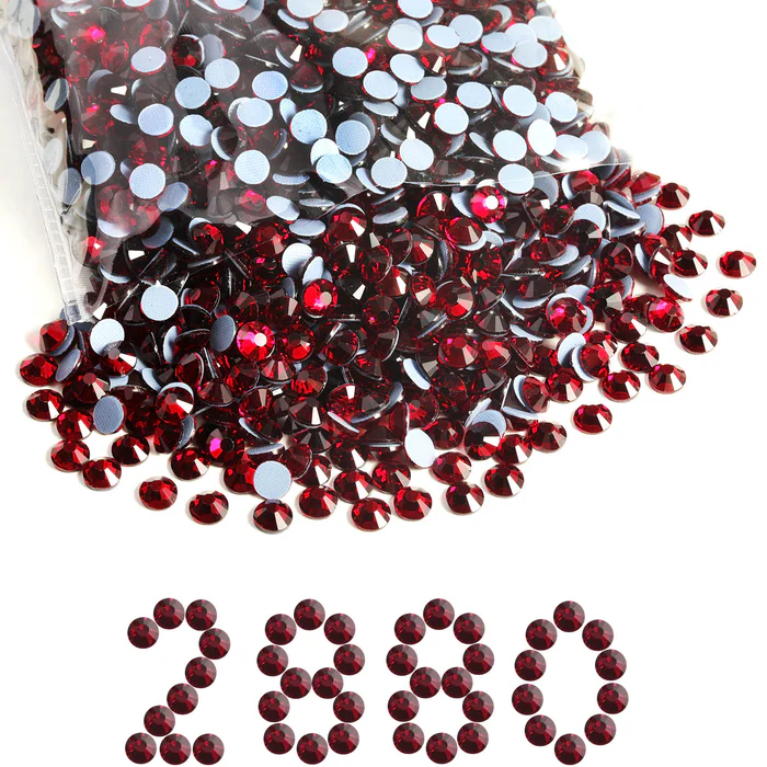 Hotfix Rhinestones Bulk, Hot Fix Rhinestones for Crafts Clothes DIY Decoration, Dark Siam - Image 3