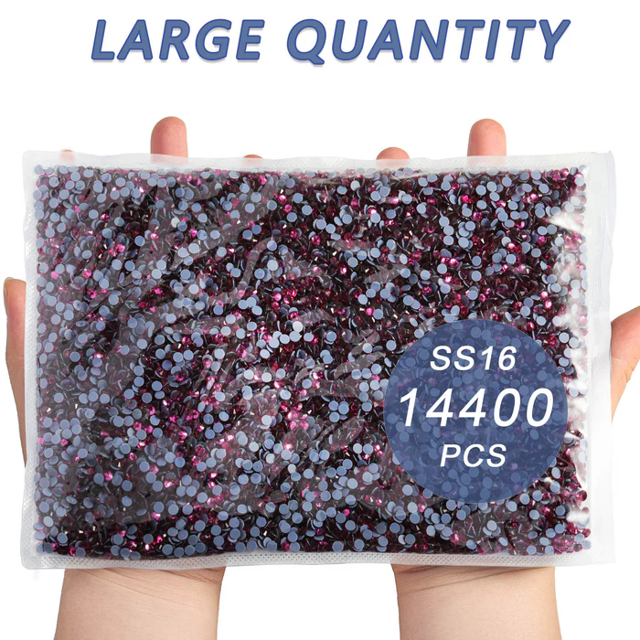 Hotfix Rhinestones Bulk, Hot Fix Rhinestones for Crafts Clothes DIY Decoration, Fuchsia - Image 3