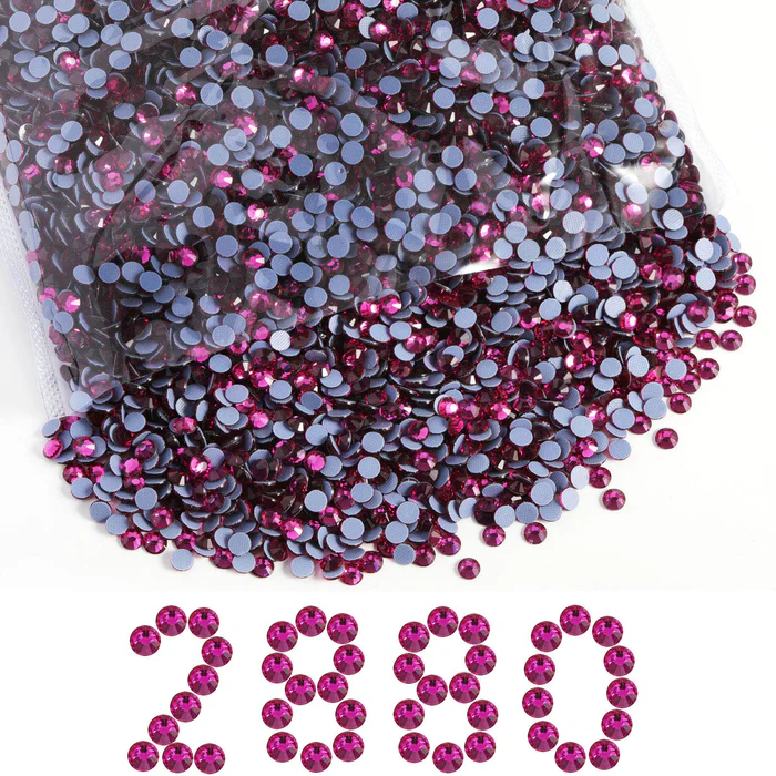Hotfix Rhinestones Bulk, Hot Fix Rhinestones for Crafts Clothes DIY Decoration, Fuchsia - Image 4