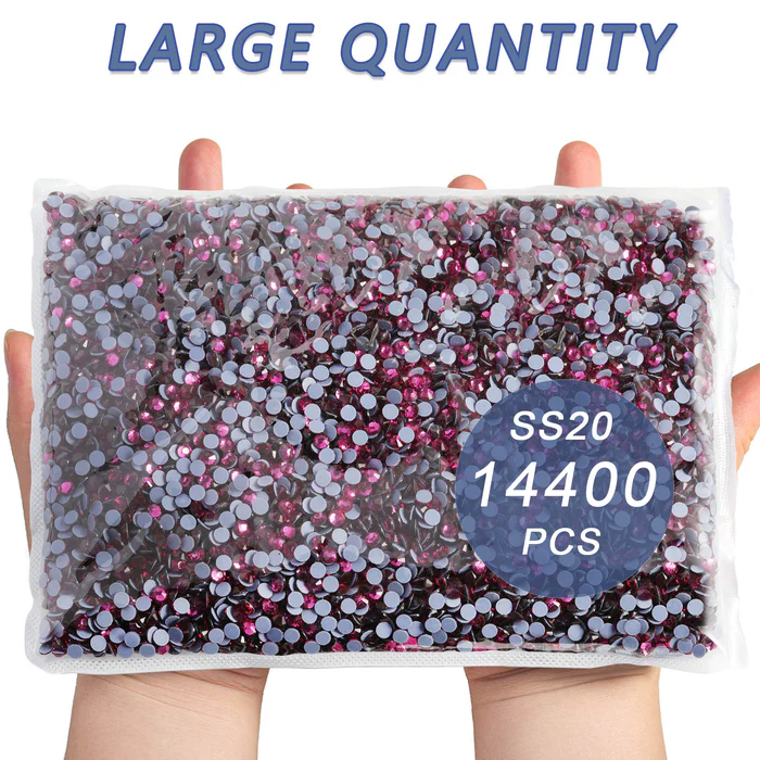 Hotfix Rhinestones Bulk, Hot Fix Rhinestones for Crafts Clothes DIY Decoration, Fuchsia - Image 5