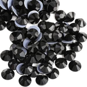 Hotfix Rhinestones, Crystal Rhinestones for Crafts Clothes DIY Decoration-Black
