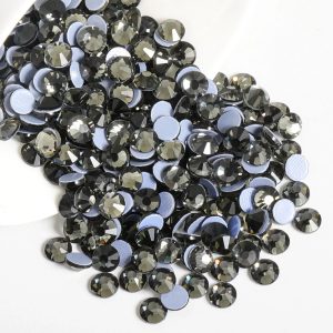 Hotfix Rhinestones, Crystal Rhinestones for Crafts Clothes DIY Decoration- Black Diamond