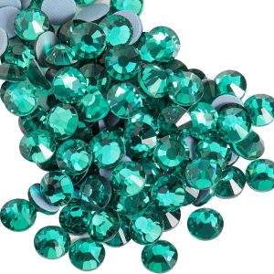 Hotfix Rhinestones Bulk, Hot Fix Rhinestones for Crafts Clothes DIY Decoration, Blue Zircon