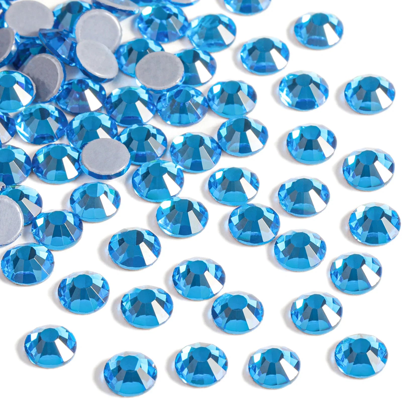 Hotfix Rhinestones, Crystal Rhinestones for Crafts Clothes DIY Decoration- Capri Blue - Image 2