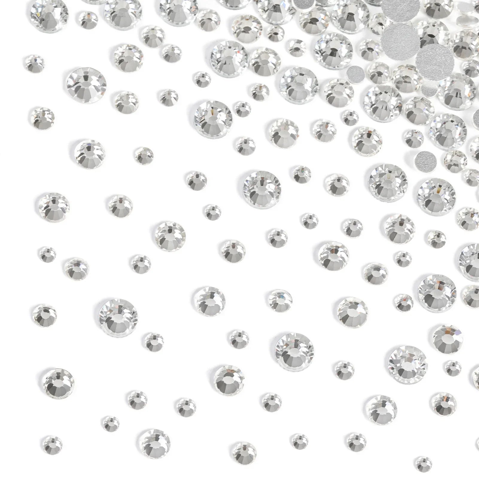 Rhinestones for Makeup,8 sizes 2500pcs Flatback Rhinestones Face Gems for Nails Crafts with Tweezers and Wax Pencil- Crystal - Image 5
