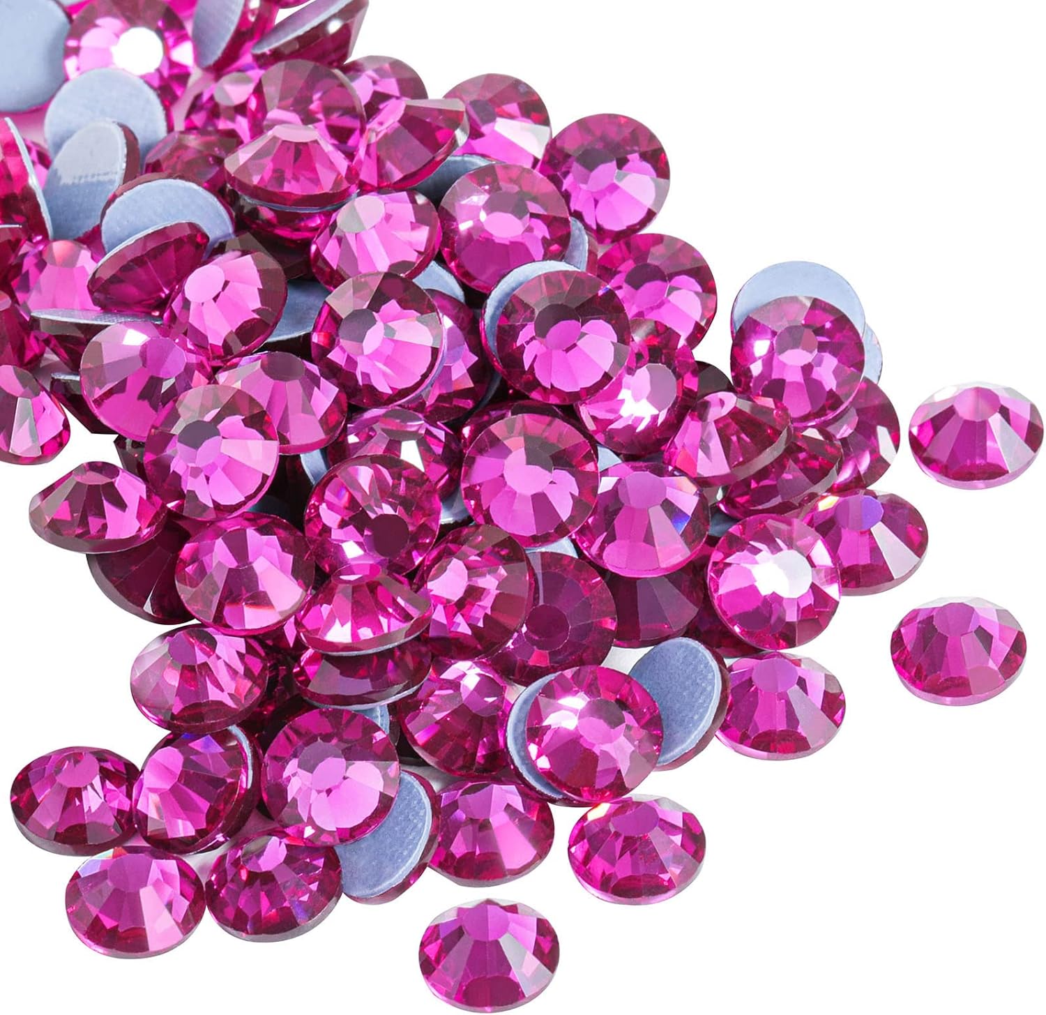 Hotfix Rhinestones, Crystal Rhinestones for Crafts Clothes DIY Decoration-Fuchsia - Image 6