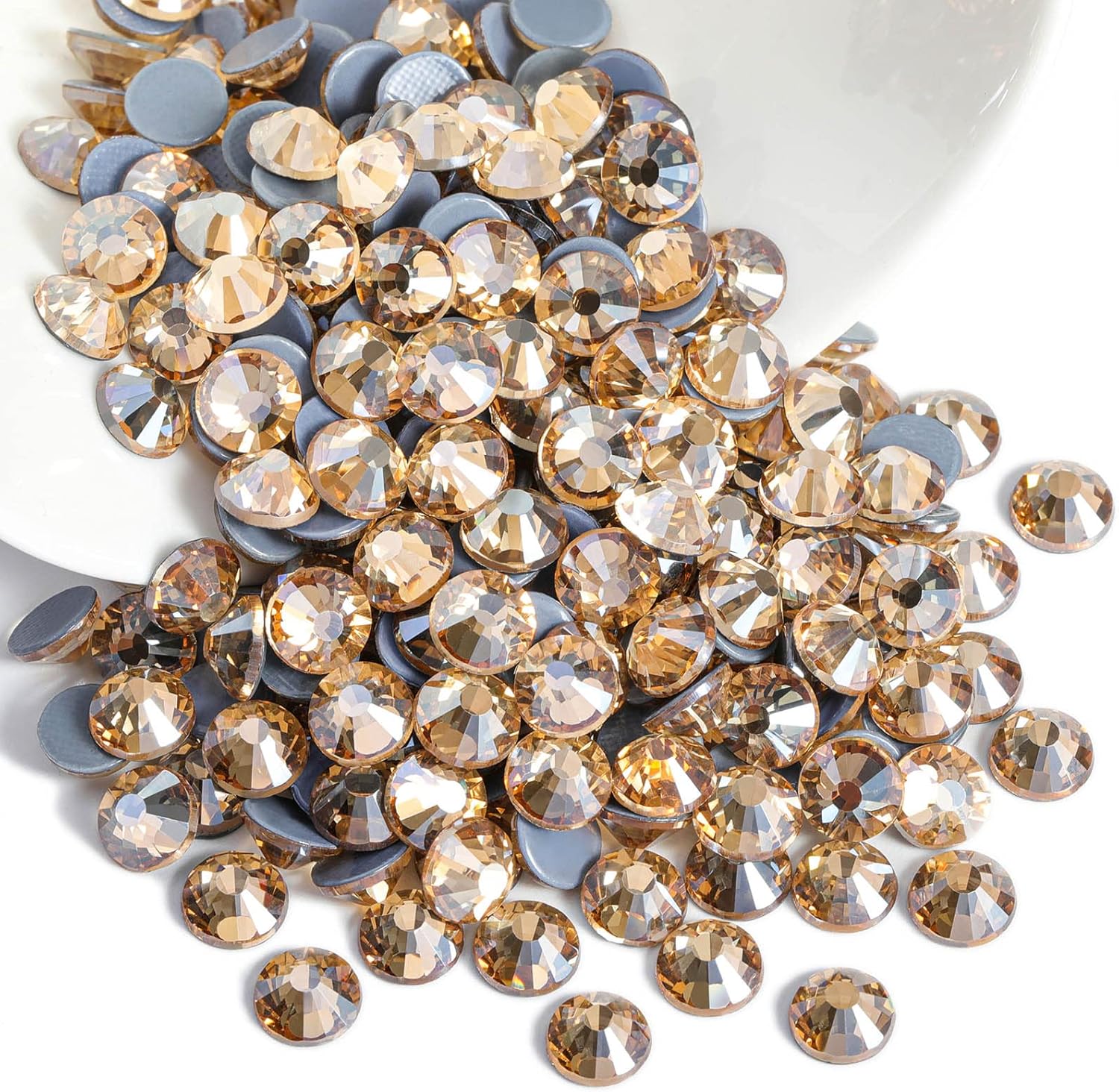 Hotfix Rhinestones, Crystal Rhinestones for Crafts Clothes DIY Decoration-Golden Shadow - Image 3