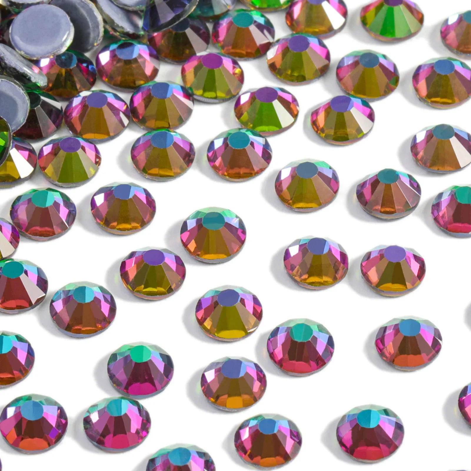 Hotfix Rhinestones, Crystal Rhinestones for Crafts Clothes DIY Decoration-Green Volcano - Image 2